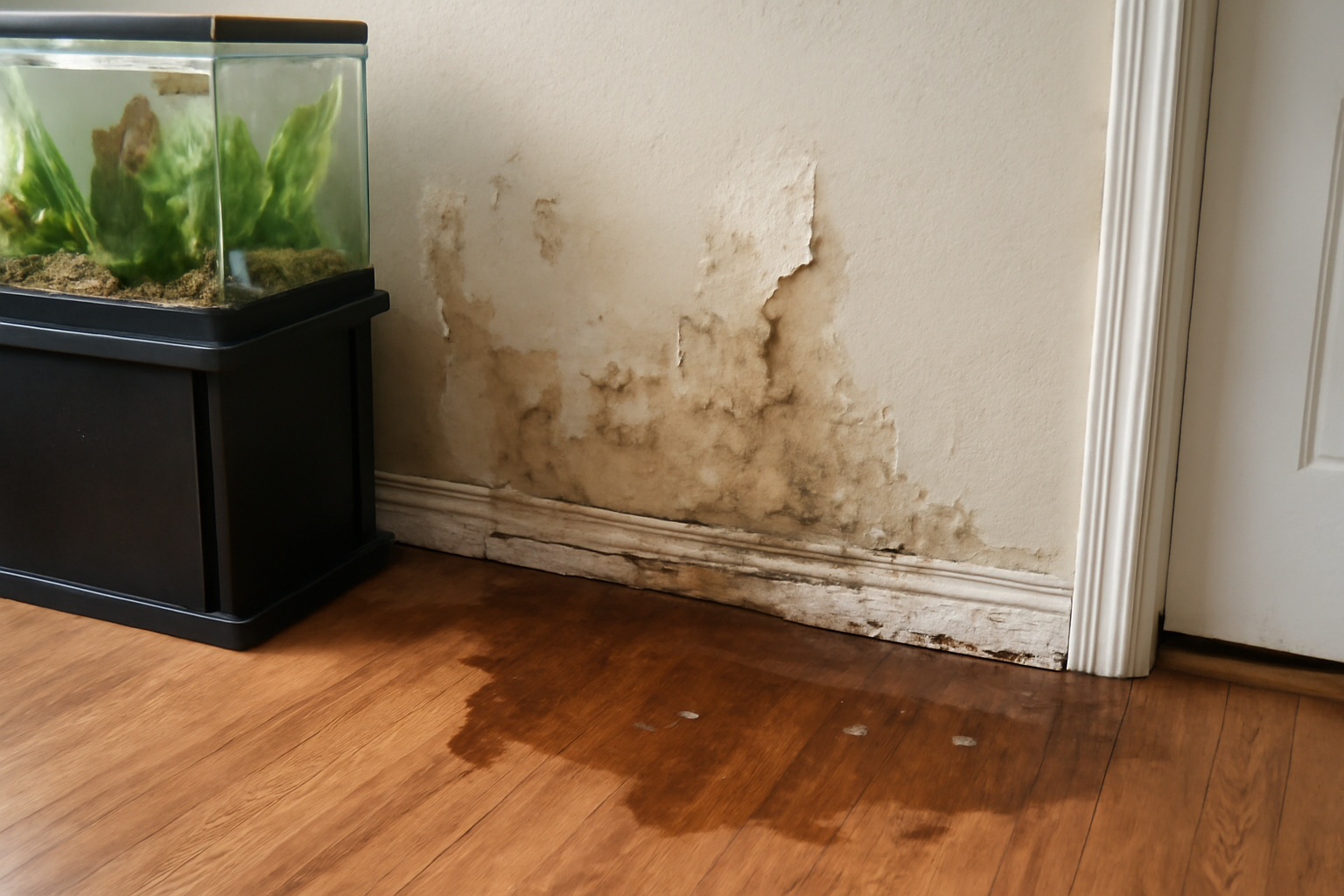 Aquarium Leak Water Damage Restoration in Monticello, MN