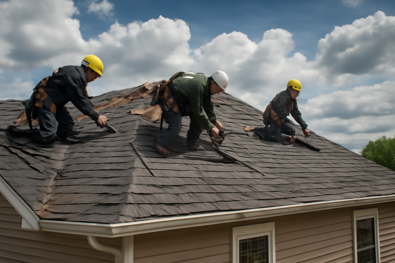Storm damage repair service