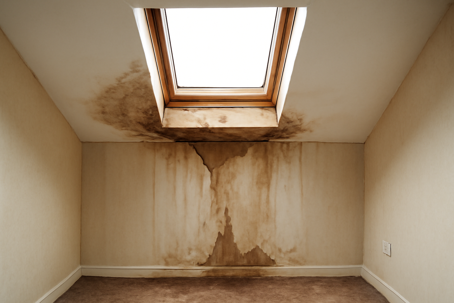 Skylight Leak Water Damage Restoration in Carver, MN